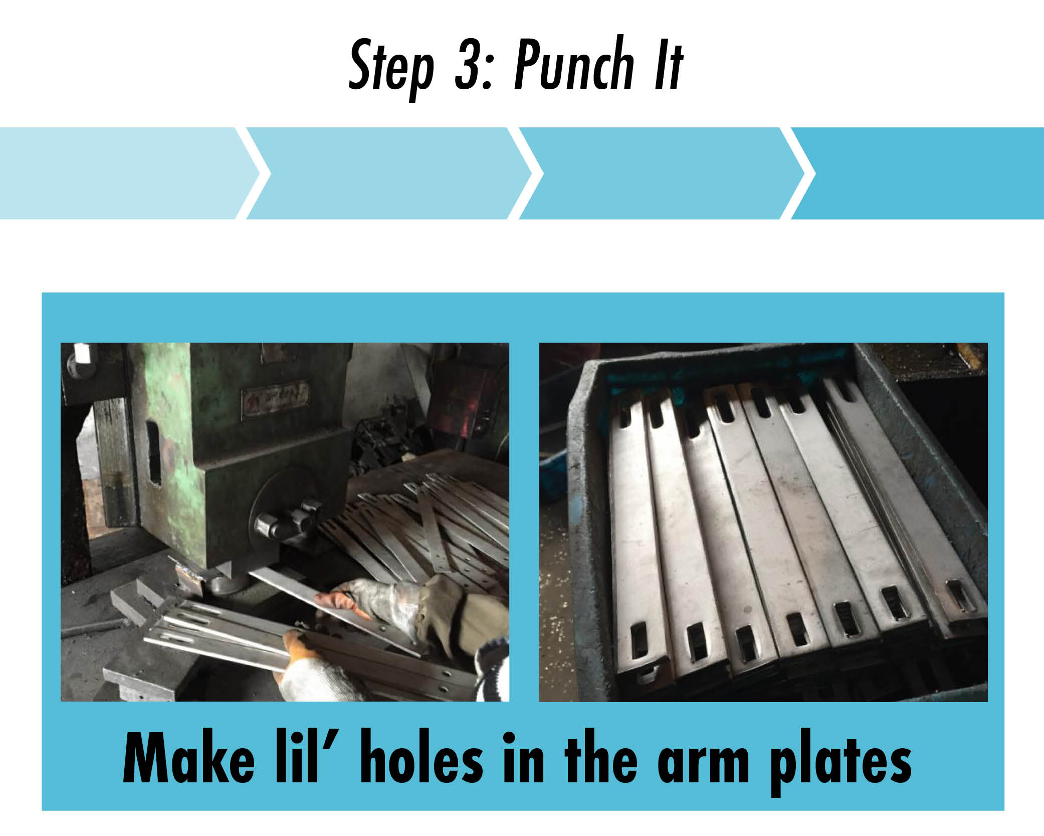 punch holes in the steel plates quickbolt hooks